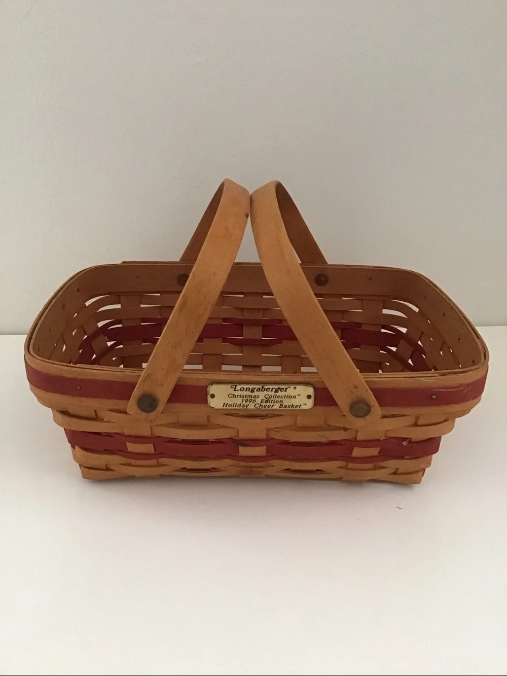 Vintage Longaberger Christmas Collection 1996 Edition Holiday Cheer Basket